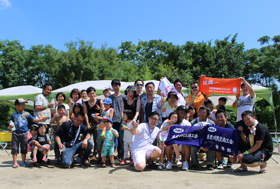 北大阪ブロック（福島・此花・西淀川・北区・淀川・東淀川）青年部は7月3日（日）合同でＢＢＱ交流会を淀川河川公園にて開催